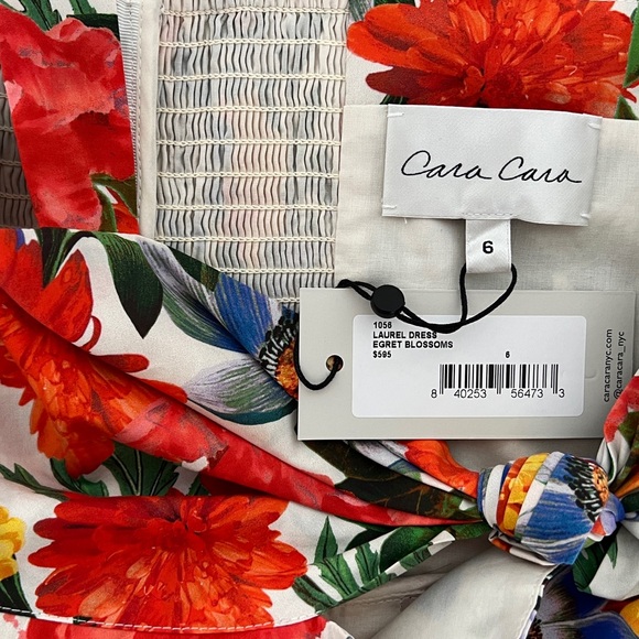 Ships free! Cara Cara Laurel Egret Blossoms dress - NWT - Picture 7 of 10